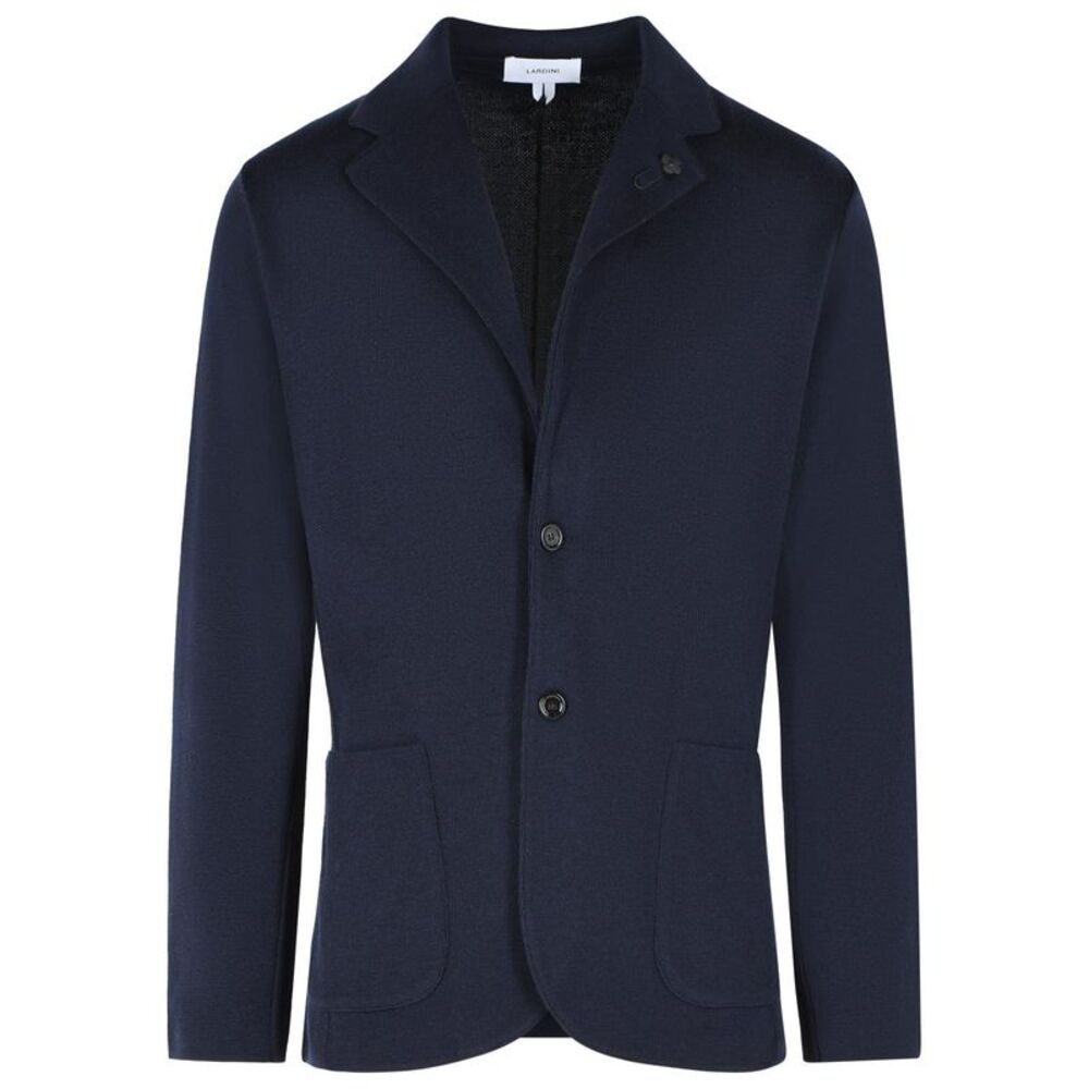 Lardini Navy Wool Jacket Men